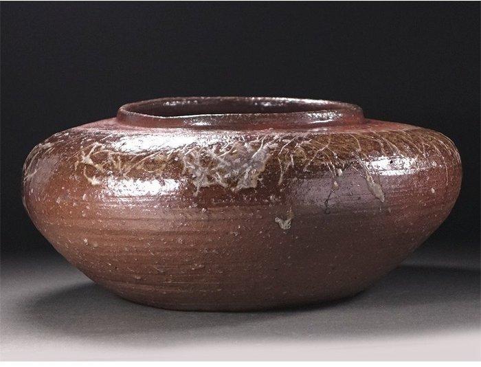 Momoyama-periode Ko-Bizen vlakke Mizusashi met ovenmerk -, Antiquités & Art, Antiquités | Autres Antiquités