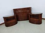 Commode (3) - Noyer, Ronce de noyer - Commode plus tables de