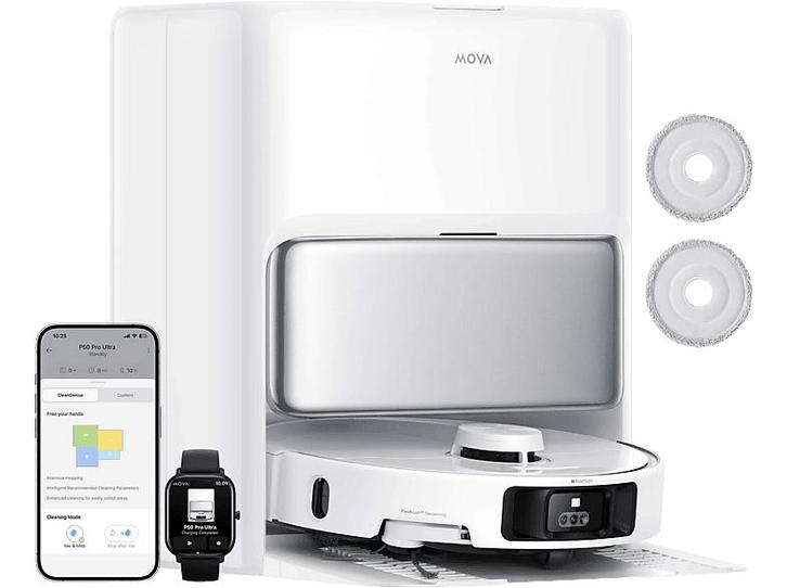 Mova -  Robotstofzuiger P50 Ultra - Wit, Elektronische apparatuur, Stofzuigers, Nieuw, Reservoir, Minder dan 1200 watt, Verzenden