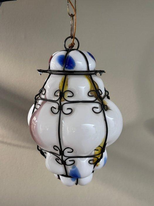 Gekooide hanglamp - Opaline, Antiek en Kunst, Antiek | Verlichting