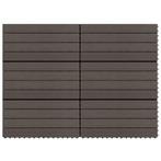 vidaXL Terrastegels 6 st 60x30 cm 1,08 m² HKC donkerbruin, Verzenden, Nieuw