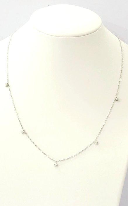 Halsketting Witgoud Diamant, Handtassen en Accessoires, Kettingen
