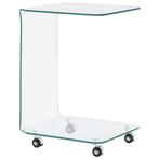 vidaXL Salontafel 45x40x63 cm gehard glas, Verzenden, Nieuw