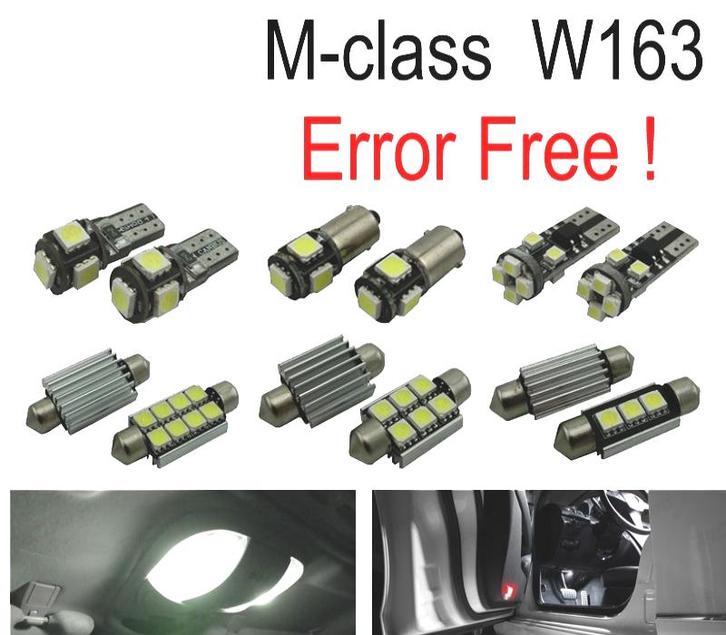 Kit 15 Ampoules Led Intérieur Pour Mercedes Classe M W163 Ml, Auto-onderdelen, Verlichting, Verzenden