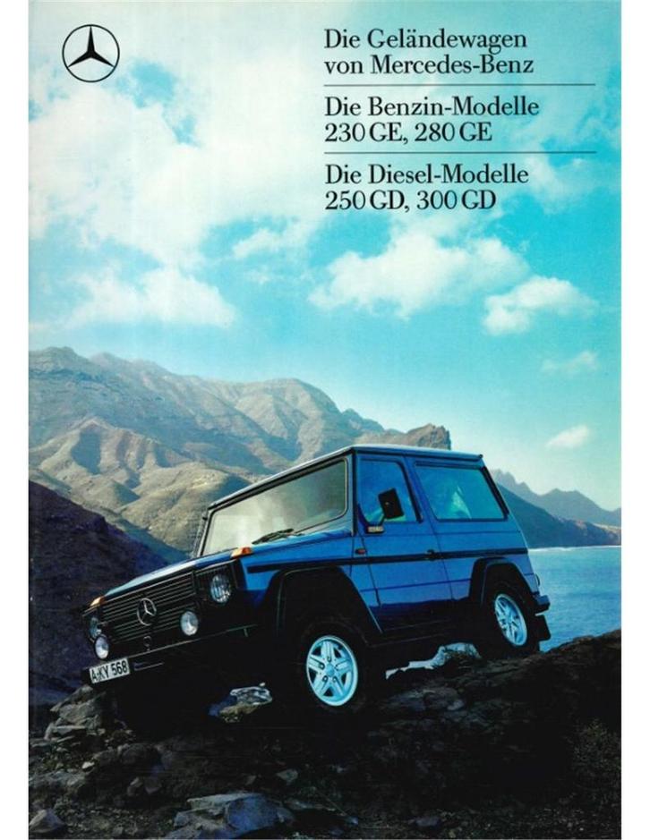1988 MERCEDES BENZ G KLASSE BROCHURE DUITS, Livres, Autos | Brochures & Magazines