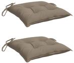 2dekans | VidaXL Set van 2 Tuinstoelkussens - 40 x 40 x 7 cm, Ophalen of Verzenden, Nieuw