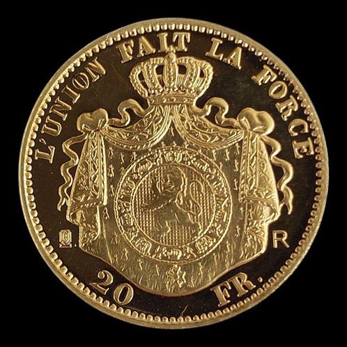 België. Restrike Leopold II 20 Francs (or .375, 6.45 gr), Postzegels en Munten, Munten | Nederland