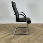 ahrend 350 Design vergaderstoel met hoge rug en slede frame,, Gebruikt, Zwart, Eén