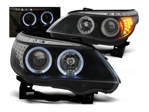 Angel Eyes koplampen Black geschikt voor BMW E60 E61, Auto-onderdelen, Verlichting, Nieuw, BMW, Verzenden
