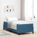 vidaXL Bedframe met matras Donkerblauw 80 x 200 cm Stof, Verzenden
