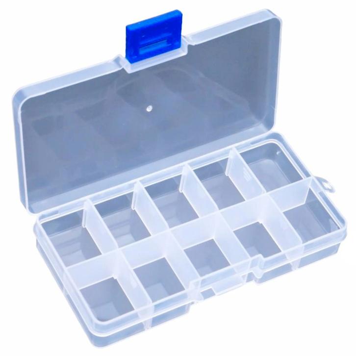 Fako Bijoux - Opbergdoos - 10 Vakjes - Kralendoos -, Hobby & Loisirs créatifs, Fabrication de Perles & Bijoux, Envoi