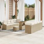 vidaXL 11-delige ligbed set met kussens, beige poly rattan, Verzenden, Nieuw