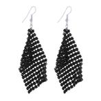 Fako Bijoux® - Oorbellen - Dansende Doekjes - Zwart, Verzenden, Nieuw