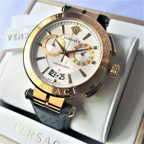 Versace - Homme - Aion Gold - Chronographe - Nouveau, Handtassen en Accessoires, Horloges | Heren