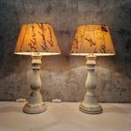 Van de Heg - Lampe de table (2) - Bois, Lin - Van de Heg