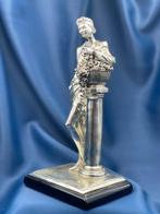 Vittorio Tessaro - Statue, Woman with Column and Flowers -