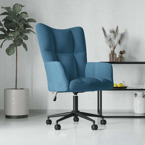 vidaXL Relaxstoel fluweel blauw, Huis en Inrichting, Fauteuils, Nieuw, Verzenden
