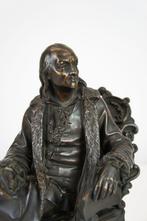 Beeld, Cast Bronze of Benjamin Franklin - Fine 19th Century