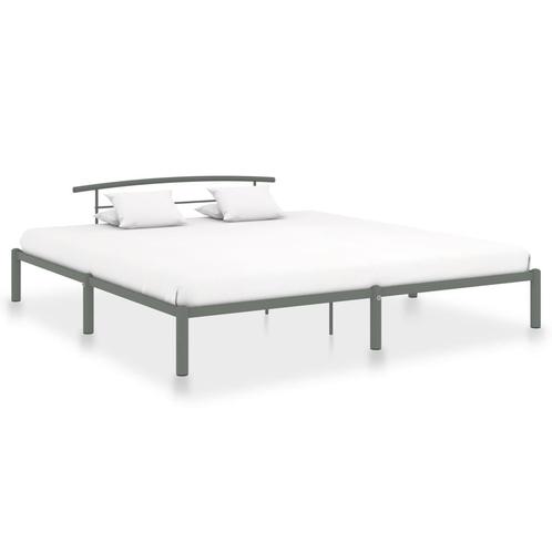 vidaXL Bedframe metaal grijs 180x200 cm, Huis en Inrichting, Slaapkamer | Bedden, Nieuw, Verzenden