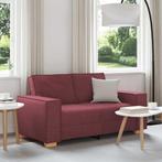 vidaXL 2-zitsbank Wijnrood 120 cm Stof, Huis en Inrichting, Verzenden, Nieuw
