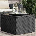 Poly Rattan Tafel Zwart 55x55cm | Tweede Kansje (tuintafel), Tuin en Terras, Tuintafels, Verzenden, Nieuw, Vierkant, Kunststof