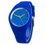 Fako® - Horloge - Geneva - Siliconen Ultra - Donkerblauw, Nieuw, Verzenden