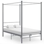 vidaXL Hemelbedframe metaal grijs 140x200 cm, Verzenden, Nieuw