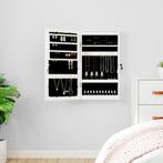vidaXL Sieradenkast met spiegel en LED wandgemonteerd wit, Huis en Inrichting, Woonaccessoires | Spiegels, Verzenden, Nieuw