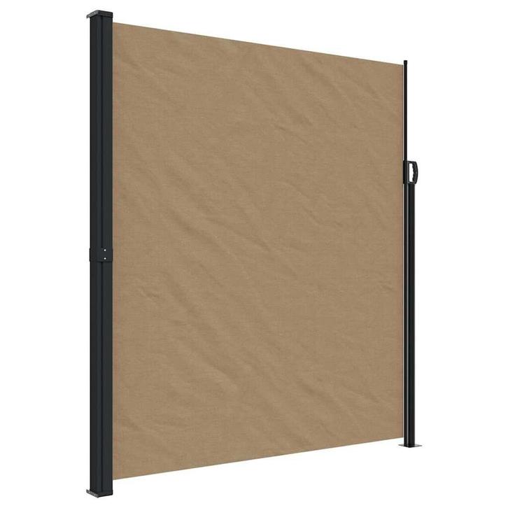 Terrasscherm Taupe 600cm | Retour Deal | 40% Korting, Tuin en Terras, Tuinschermen, Nieuw, Overige materialen, 200 cm of meer