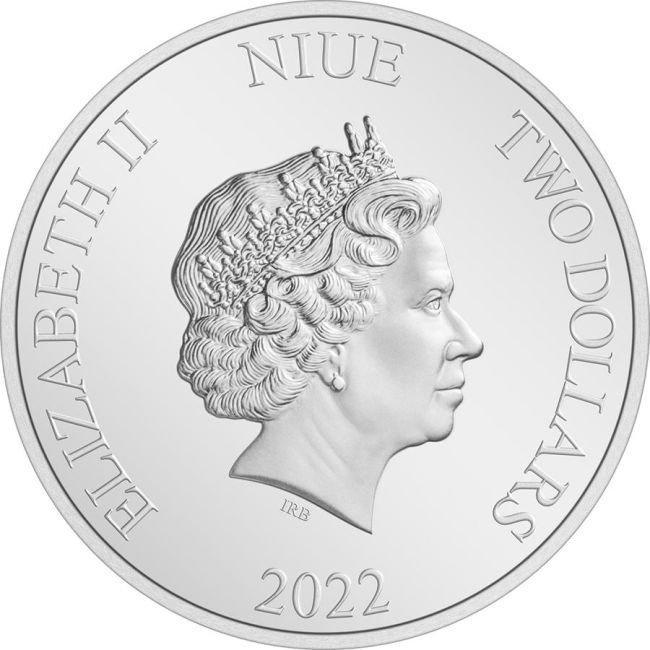 Niue. 2 Dollars 2022 1 oz $2 Niue Year of the Tiger Silver, Postzegels en Munten, Edelmetalen en Baren