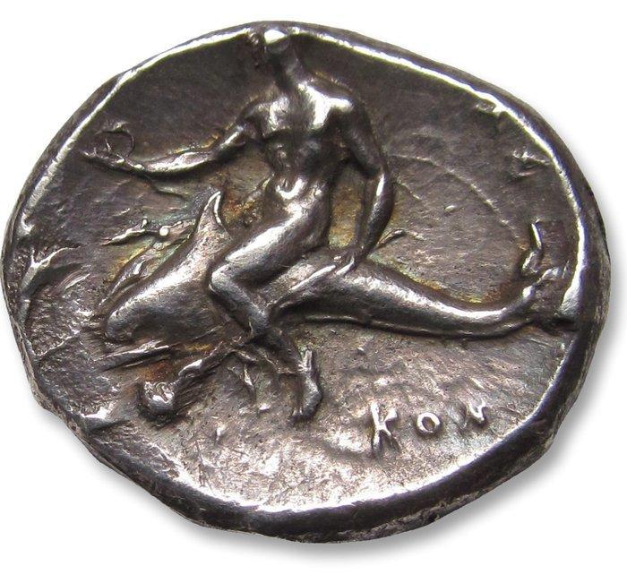 Calabre, Tarentum Stater circa 302 B.C. - struck under, Postzegels en Munten, Munten | Europa | Niet-Euromunten
