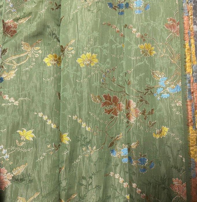 kostbaar zijden stof San Leucio pastelgroen verrijkt met, Antiek en Kunst, Antiek | Tapijten, Tafelkleden en Textiel