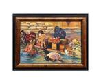 Orientalist School (XX) - NO RESERVE - Women on the Ganges, Antiek en Kunst