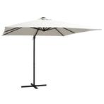 vidaXL Zweefparasol met LED en stalen paal 250x250 cm, Verzenden, Nieuw