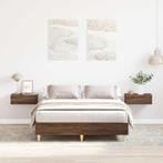 vidaXL Bedframe zonder matras 120x200 cm spaanplaat bruin, Verzenden, Nieuw