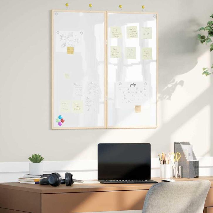 vidaXL Mededelingenbord Wit 80 x 80 x 1.4 cm Massief, Zakelijke goederen, Overige Zakelijke goederen, Verzenden