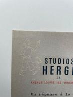 Tintin - Carte réponse en relief - signée par Hergé - 1, Boeken, Nieuw