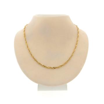 Gouden gedraaide gourmetschakel ketting | 50 cm | Midas, Ophalen of Verzenden