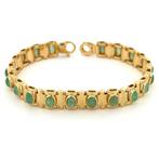Handmade - Bracelet - Bracciale smeraldi - 29.8 g - 18, Bijoux, Sacs & Beauté, Bijoux anciens