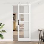 vidaXL Schuifdeur Wit 73.5 x 211 cm Hout en metaal, Doe-het-zelf en Bouw, Deuren en Vliegenramen, Verzenden, Nieuw