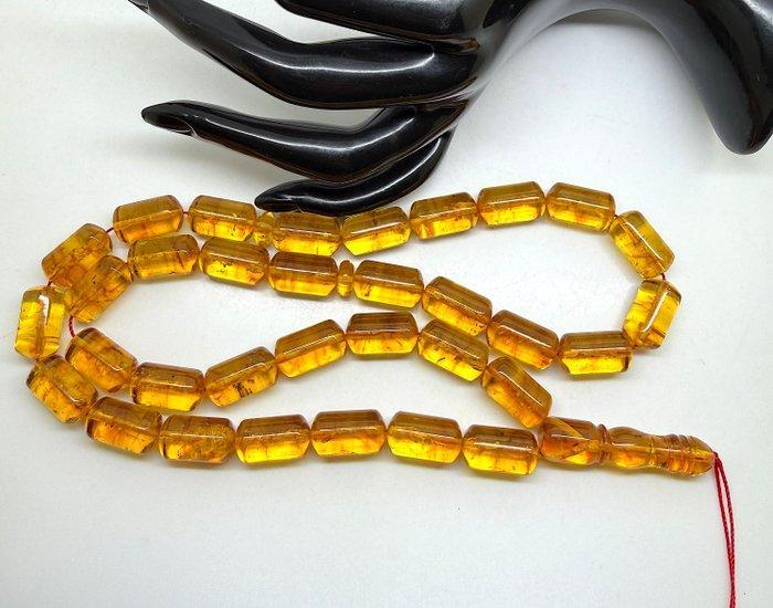 Tesbih misbaha gebedssnoer Baltisch barnsteen kralen 46,9, Antiquités & Art, Curiosités & Brocante