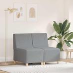 vidaXL Modulaire Sofa Eenheid Armless 2 pcs Lichtgrijs 55 x, Verzenden, Nieuw