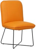Oranje leren industriële design eetkamerstoel - Toledo Leer, Nieuw, Modern, Leer, Ophalen of Verzenden