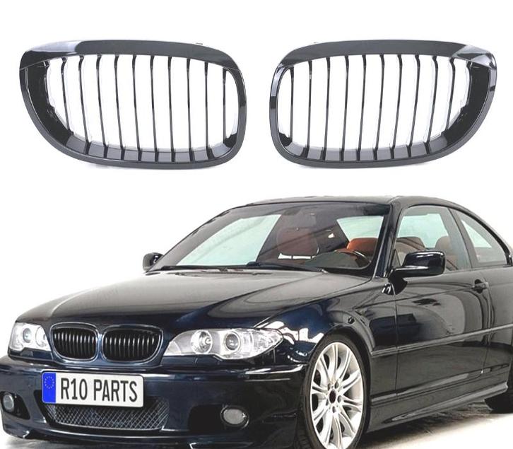CALANDRES BMW E46 COUPÉ CABRIO 03-06 NOIR BRILLANT, Auto-onderdelen, Carrosserie, Verzenden