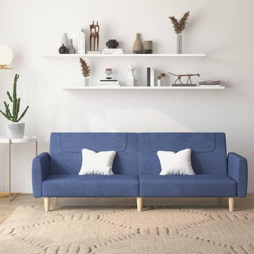 vidaXL Slaapbank 2-zits stof blauw, Huis en Inrichting, Zetels | Zetels, Nieuw, Verzenden