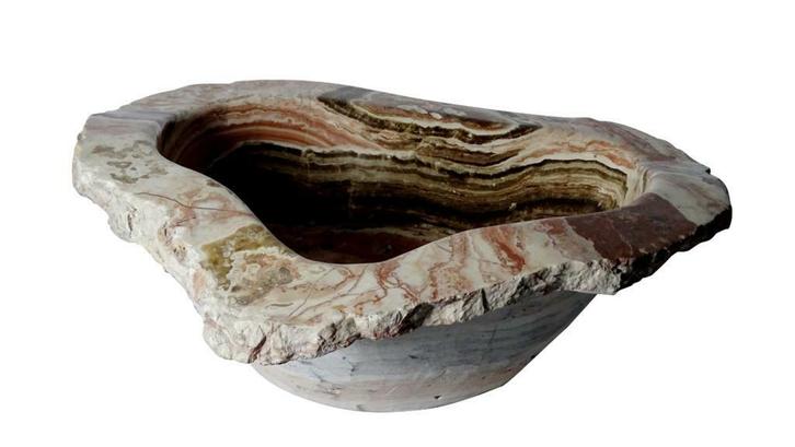 Sanifun Waskom Bonita travertin ruwe randen, Doe-het-zelf en Bouw, Sanitair, Overige typen