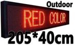 Rode LED lichtkrant display 205x40cm-Outdoor met TOETSENBORD, Zakelijke goederen, Kantoor en Winkelinrichting | Apparatuur en Telecommunicatie
