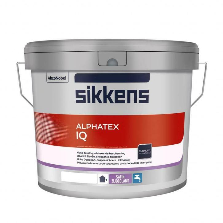 Sikkens Alphatex IQ (zijdeglans) of IQ mat (mat) buitenmuurv, Doe-het-zelf en Bouw, Verf, Beits en Lak, Nieuw, Verzenden