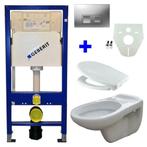 Geberit UP 100 + Neptunus WC +Ultimo zitt + Delta 50 matchr, Ophalen of Verzenden