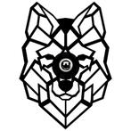 Industriële wanddecoratie dieren lamp - E27 fitting - Wolf, Verzenden, Nieuw, Industrieel